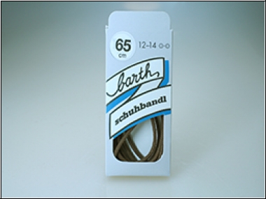 Schnürsenkel, dünn, gewachst, rund 65 cm, hellbraun,